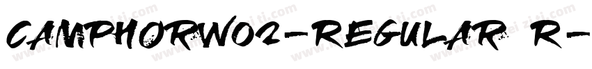 CamphorW02-Regular R字体转换
